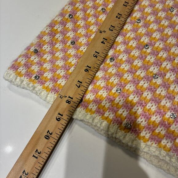 NWT Maje Pink Rhinsetone Knit Maelana Sleeveless Sweater Large - Picture 9 of 11